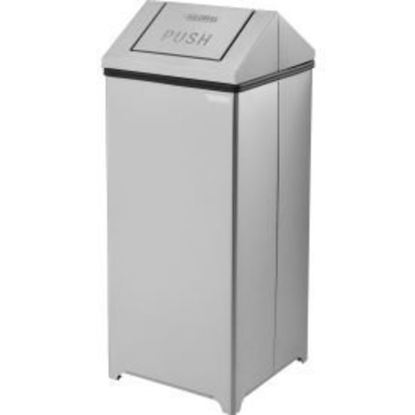 Global Equipment Global Industrial„¢ Stainless Steel Square Swing Top Trash Can, 24 Gallon EK98045H-SS